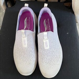 Skechers Light Gray Slip-On with Arch-Fit Shoes